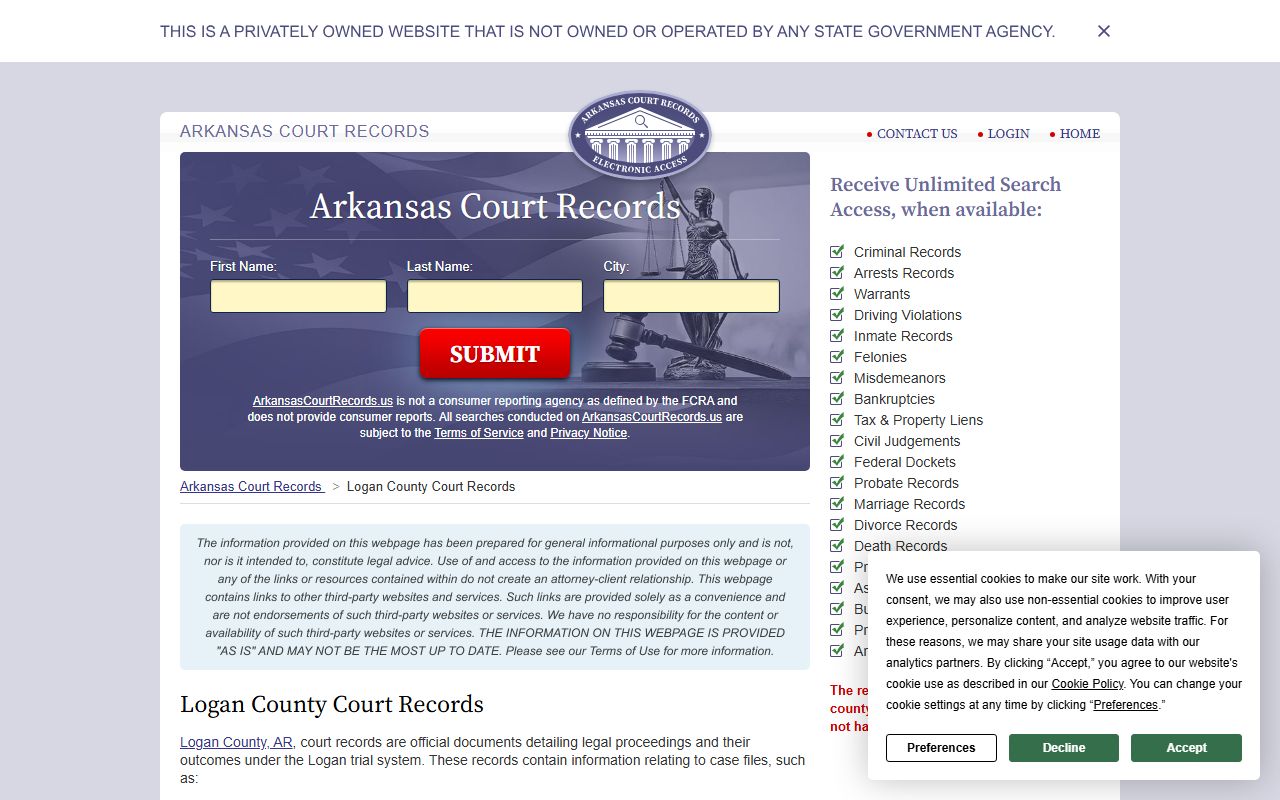 logan county court records search paris booneville arkansas divorce cases