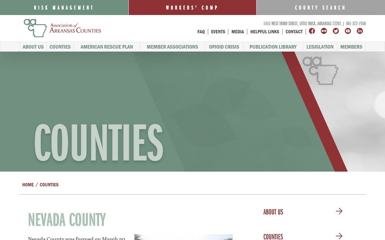 Nevada County Circuit Clerk listing on Arkansas Association of Counties