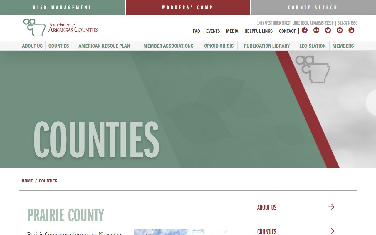 Prairie County Circuit Clerk listing on Arkansas Association of Counties