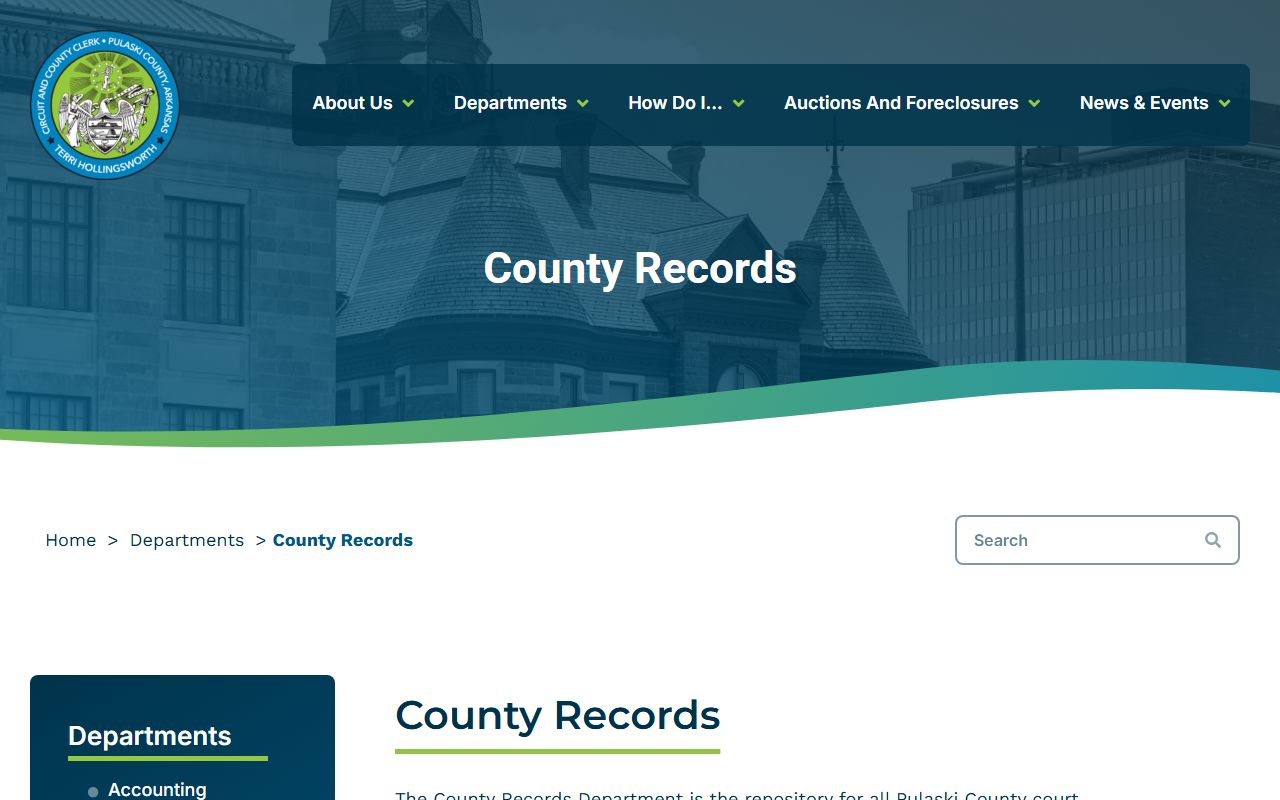 Pulaski County court records department online portal