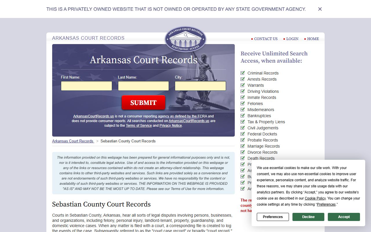 sebastian county family court divorce records search arkansas