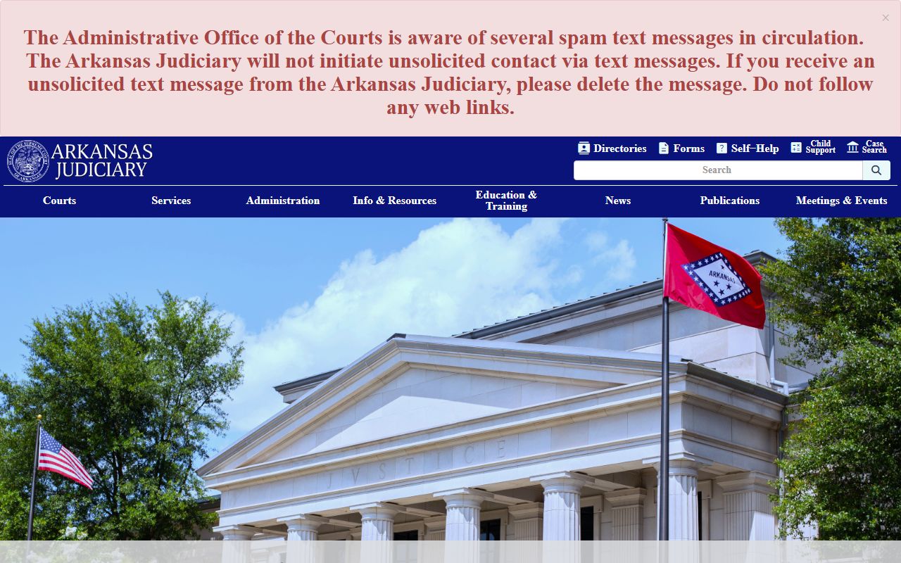 Arkansas Administrative Office of the Courts website for court record policies
